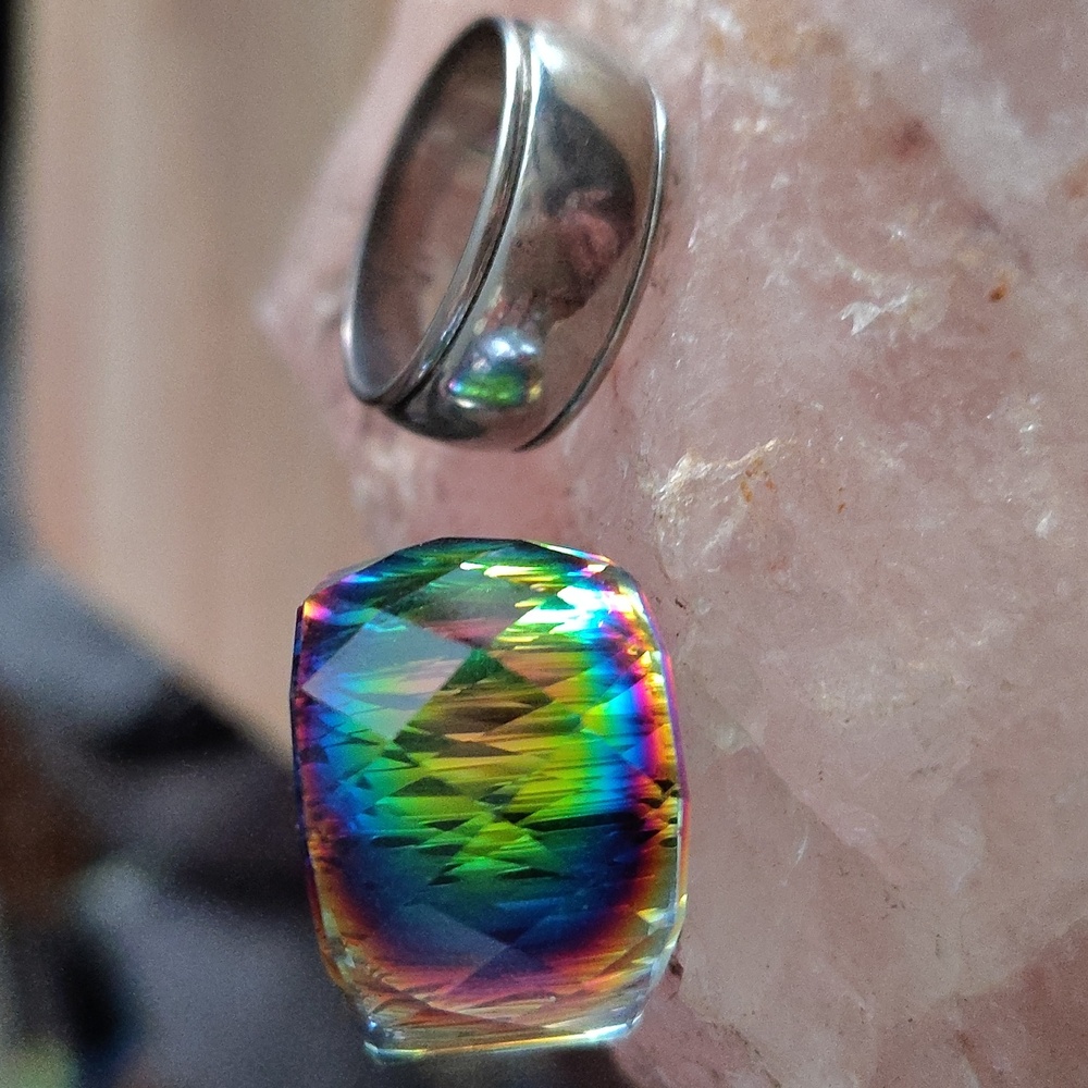 Rainbow Gemstone Ring - image 2
